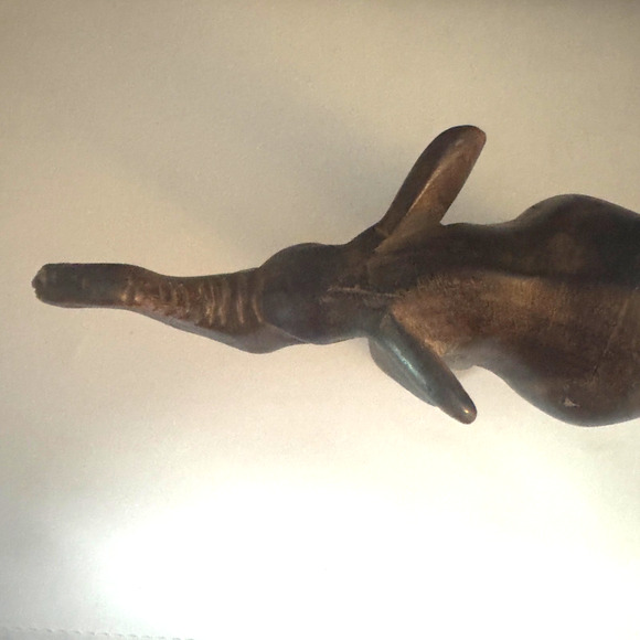 Vintage Wooden Elephant Hand Carved Wood - Picture 4 of 8